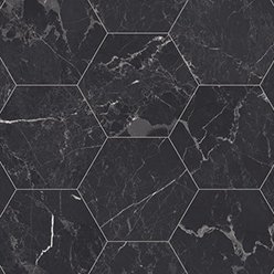 RHINOFLOOR TOWNHOUSE NERO MARQUINE HEXAGON GREY | RHINOFLOOR