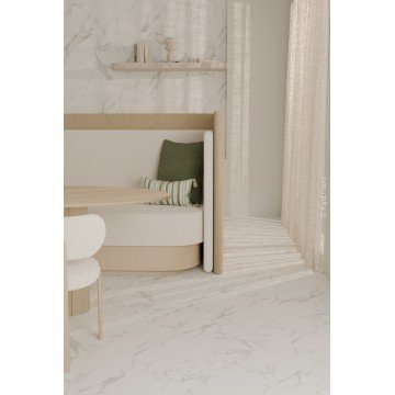 SPC vinilinė grindų danga Lalegno Mega Tiles 7 mm White Marble